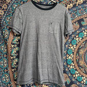 American Eagle Striped Pocket Shirt